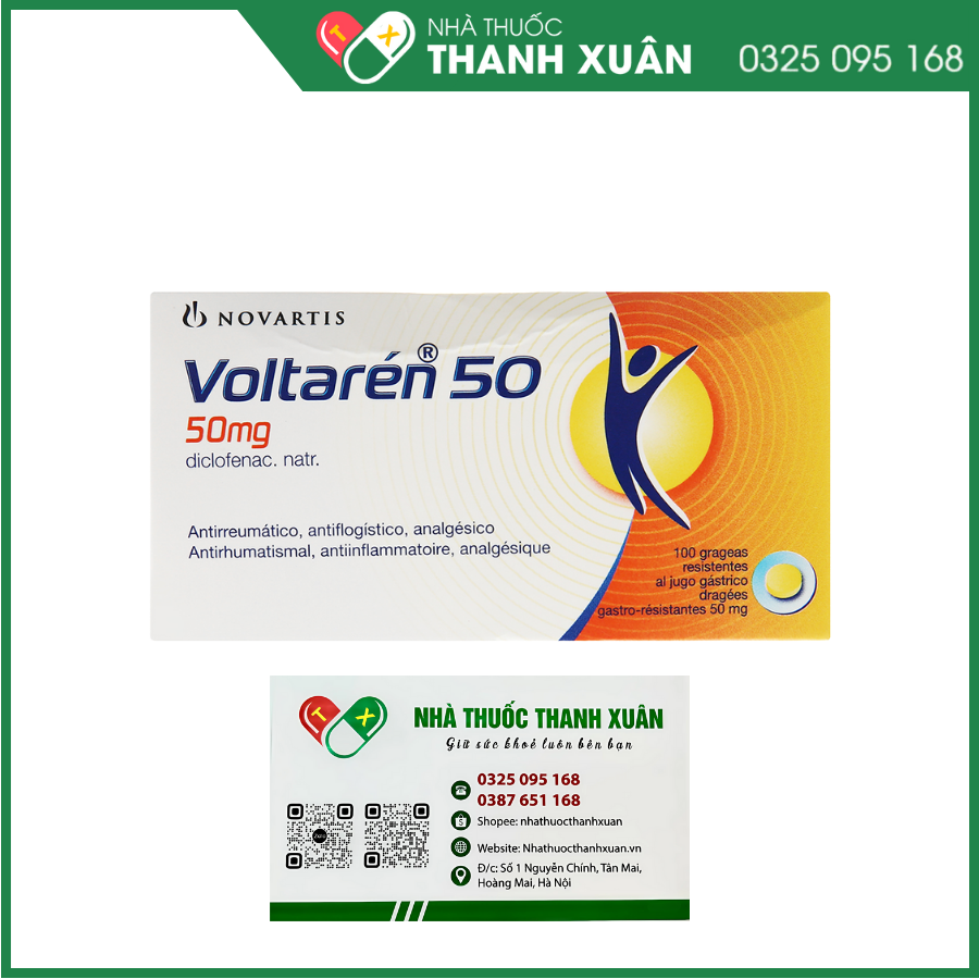 Voltaren 50mg điều trị viêm và thoái hoá của bệnh thấp khớp, gút cấp